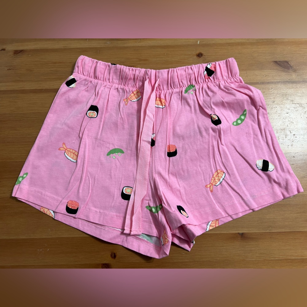 H&M sushi pajama shorts in pink
